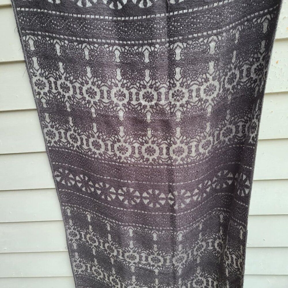Merona Acrylic Black Gray Scarf Wrap